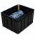 箱大王 Xdc-01  防静电周转箱 黑色塑料收纳箱零件盒  6号带盖545*420*240
