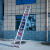 水共王俞 铝合金伸缩梯直梯子加厚单侧梯单面梯折叠一字工程楼梯 非标8米3个厚