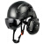 山头林村达林韦尔工业隔音降噪30dB耳罩搭配安全帽工地安全头盔搭配劳保 5007E橙色耳罩