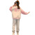 丹茉香女童外套春秋款3-15岁薄款夹克日系棒球服拼接撞色刺绣开衫上衣 粉色 120cm