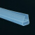 海斯迪克 HKQS-75 阳台玻璃门窗密封 防风淋浴房防水硅胶条 U型夹8mm（1米）