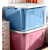 加厚大号收纳箱家用塑料衣服整理玩具盒子储物筐搬家周转箱 二个装【巨无霸300#】蓝色 带滑轮【升级加厚款】