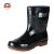 上海牌 669 中短筒雨鞋 雨靴牛筋底防滑防水靴劳保雨鞋 黑色40码