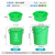傅帝 厨房垃圾桶 20L圆形绿色室内带盖茶叶沥水桶手提厨余分类带滤网干湿分离桶