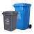 冰禹 BY-626 垃圾桶 塑料 长方形户外 环保垃圾桶 物业环卫箱 绿色 加厚120L带轮 可定制分类垃圾桶
