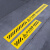 PVC标识地贴 警示版高粘地贴 斜线长条加强用标识警示 红色小心玻璃50*10cm两张