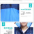 德国品质套头式雨衣便携式钓鱼徒步户外男女通用拼色加厚非一次性雨衣 深蓝浅蓝拼色 身高155-195