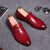 品牌断码2021新款男士休闲鞋韩版英伦商务皮鞋一脚蹬懒人尖头皮鞋 1751红色 39