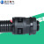蓝江 尼龙波纹管快速接头塑料软管直通快插接头/M/PG/G/NPT牙黑色 RK-M50-AD54.5