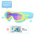 儿童泳镜马卡龙眼镜大框电镀眼镜PC防雾游泳眼镜防水护目镜 粉蓝幻彩电镀+ 盒子