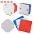 彩色线盒盖板 暗盒保护盖/接线盒盖板   八角孔86型 pvc红色 2.5公分4号盖板 螺丝 20只装