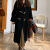 悦丹曼短款羊绒大衣100%女双面绒品牌2024双面2024秋冬季新款小个子牛角 黑色（夹棉加厚） XS 85-105斤