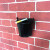 吸烟桶 创意免钉墙上壁挂式烟灰缸公共场所厕所卫生间吸烟区灭烟筒垃圾桶 简易款黑 螺丝安装款
