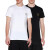 范思哲（VERSACE）男士棉质微标印花短袖T恤衫黑白2件装 AU10193 A232741 A225E A225E 黑色+白色 3/S