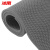 冰禹 BYQ-703 PVC镂空防滑垫 S形塑料地毯浴室地垫 网格门垫 灰色1.2m*1m(加密厚6mm)