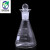玻璃锥形瓶 透明棕色碘量瓶 定碘烧瓶 具塞三角烧瓶10/25/50/100/ 50ml 白色透明[碘量瓶]