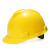 德威狮  标准型ABS安全帽工地领导建筑工程头盔透气男 黄色标准型PE一指键