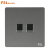 FSL 双网线（灰色） F31银钻灰墙壁插座面板86型暗装定制