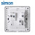 西蒙（SIMON） 开关插座面板单双控多控中途开关86型墙壁暗装开关C20系列荧光灰 二开单控