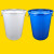 大垃圾桶大号环卫大容量厨房户外圆桶圆形特大号商用塑料超大带盖 咖啡色100K有盖