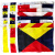 谋福 航海船用国际信号旗 字母数字旗满旗通语通讯旗 全套1号信号旗（1800*2100厘米）40面/套	