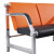 尚留鑫 豪华连排椅四人位橙色靠背不锈钢脚休息椅工厂车间休息椅