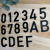 高档数字创意门牌号码牌宾馆酒店房号浴室柜号指示牌自粘立体门贴 黑色（单个数字价格） 7x4cm
