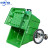 定制适用于 商用环卫桶户外分类垃圾桶保洁清运推车 660L镀锌板垃圾车颜色备注