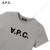 A.P.C.【品牌经典】女士时尚休闲潮流简约字母女装上衣短袖T恤 PLB浅灰色 XS