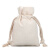 铸固 棉麻帆布束口袋 搬家收纳整理防尘杂物简约包装礼品抽绳袋 21*29cm漂白色