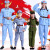 英格杰家 红军演出服全套成人八路军表演服红军儿童合唱团舞蹈服套装 蓝色短袖套装 190cm 