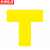 京洲实邦 车间厂房桌面四角定位贴标示贴 3*1cm黄色T型100个/张 ZJ-4019