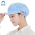 阿力牛 ATH-022 工作帽子 女车间工厂防尘透气 食品厂包头 卫生餐饮 厨师帽 全布天蓝色 