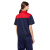 稳斯坦 WST536 短袖工作服套装 男女工作服 工人劳保服 汽修工程服 红+藏青 套装S