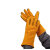 牛皮电焊耐高温焊工手套耐磨柔软防烫长短焊接隔热保护手套 桔色