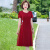 圣玫雪儿子女儿结婚穿的喜妈妈高端婚礼服夏天喜婆婆婚宴装连衣裙高贵 红色 XL建议90-105斤