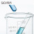 SiQi玻璃烧杯刻度加厚高硼硅耐高温化学杯加热透明喝水多规格可选glass beaker 低型烧杯2000ml