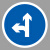 谋福（CNMF）交通标志指示牌 停车场标识牌可定制【直行向左转弯-贴反光膜写真(平板钉墙款)】