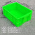 适用于新料加厚型长方形塑料周转箱小号物流运输筐五金工具收纳盒 380箱绿色外径430x300x150mm
