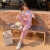 彼岸鸟粉色背带裤女夏季新款日系桔梗减龄设计感小众宽松休闲直筒裤 粉红色 S