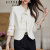 歌珀莱品牌女装新中式轻国风外套春2024新款高级感短款时尚气质盘扣上衣 白色 M