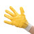 Rockwell劳保手套耐磨工作防护手套黄色丁腈涂层涂胶防水耐油胶皮DY1005 10双装 L