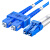 SAMZHE 铠装光纤跳线 LC-SC 单模双芯 蓝色 15m KG1-LCSC15
