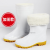 耐磨高筒棉靴白色食品靴 耐油耐酸食品厂厨房保暖雨靴EVA胶鞋工业品 高度30cm左右：白色牛筋底-加绒款 44