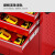 柏钢 加强款抽屉式工具车五金工具箱车间工具柜维修小手推车箱零件柜 二抽（大号）红色