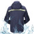 分体雨衣 雨衣套装 劳保雨衣 反光雨衣 藏青色 XL（175cm)
