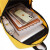 酷奇袋鼠（KUQIDAISHU）双肩包男女2024新款时尚电脑包书包旅行大容量防水小背包 黑色小号10L
