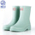 回力雨鞋女时尚雨靴户外防水不易滑水鞋耐磨水靴 023 绿色（拍大一码） 39码 