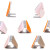梯形轮廓标双面矩形三角警示标诱导标附着式轮廊标波形护栏反光标 梯形双支架单白