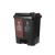 双桶分类垃圾桶带盖大号干湿脚踏商用二合一公共场合可回收30 20L双桶(咖啡加黑)颜色备注 送